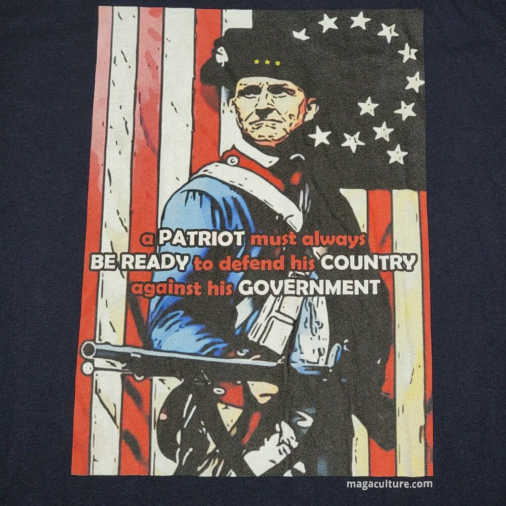 American Apparel SS Navy Unisex Tee "maga culture" - Size Large